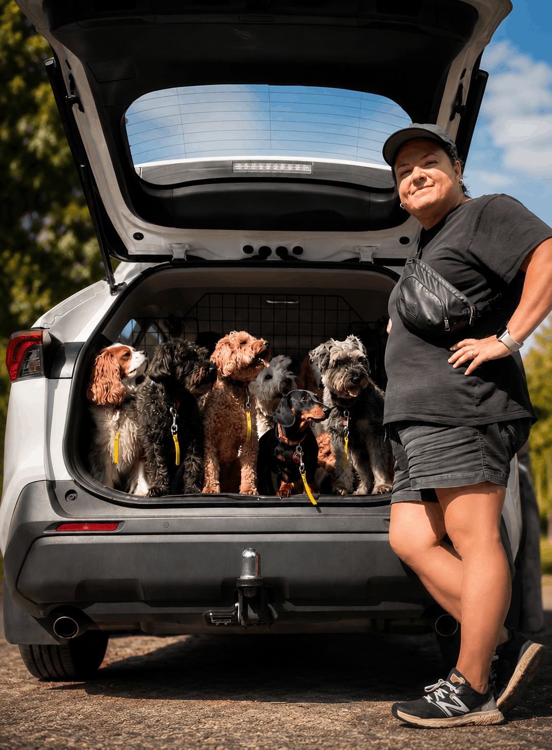 Alessandra from Goodwalk with a dog in Auckland