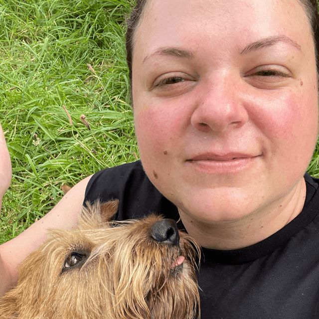 Alessandra from Goodwalk with a dog in Auckland